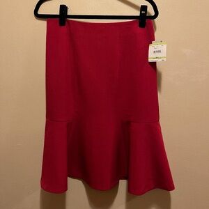 Kasper NWT Fire Red skirt with flared bottom Size 4